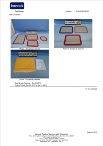 Silicone Mat FDA report