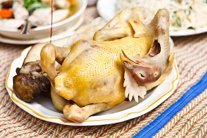 poulet-cuit-vapeur-nourriture-nouvel an chinois